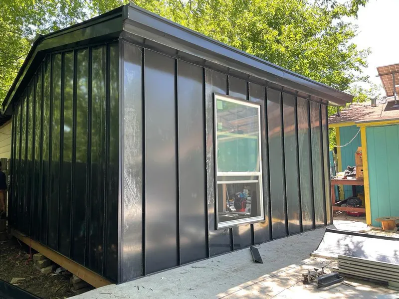 Black standing seam metal wall panels for Metal Roof Installation in Zephyrhills West